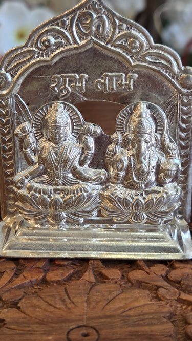 Pure Silver Laxmi and Ganesh Statue