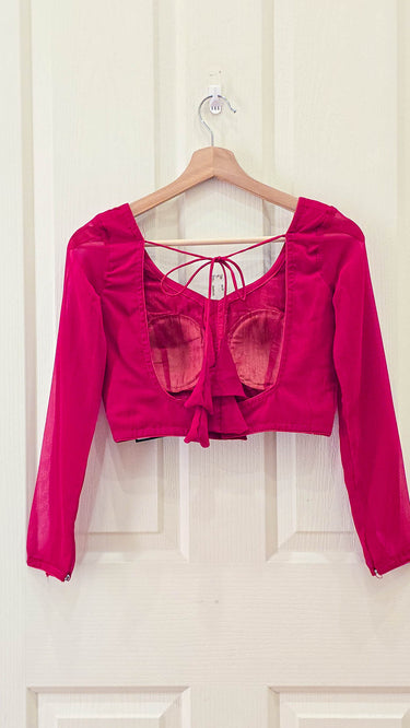 Georgette Full Sleeve Pink Boutique Blouse