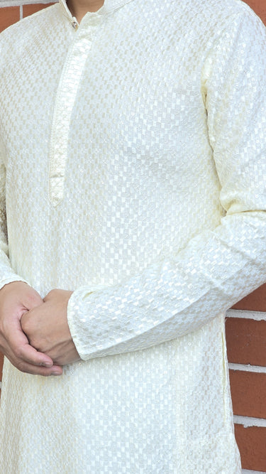 Mens Rayon Kurta In Cream