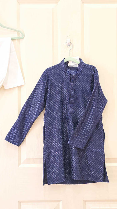 Rayon Chikankari Kurta Pajama for Boys