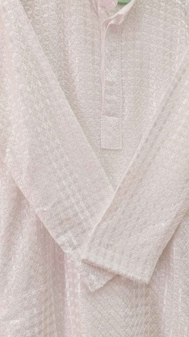 Rayon Chikankari Kurta Pajama for Boys