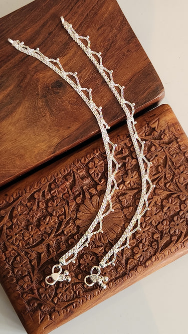 Silver Anklet PayalPetal