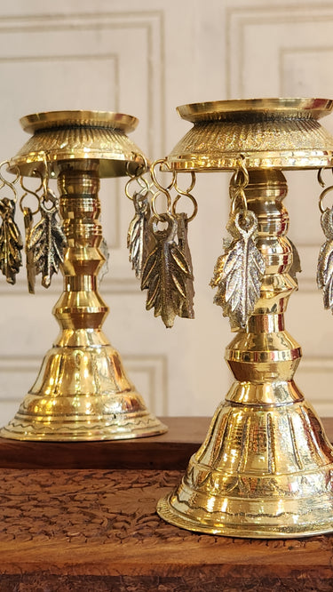 Brass Oil Lamp Panas Pair of Two
