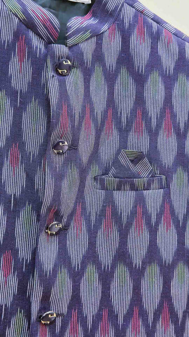 Dhaka Mens Waistcoat in Wine