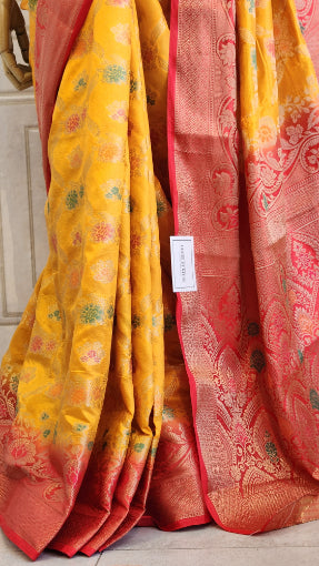 Dual Shade Dola Silk Saree