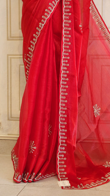 Pastel Fendi Saree with Swarovski Border