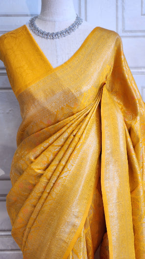 Silk Saree with Floral Prints