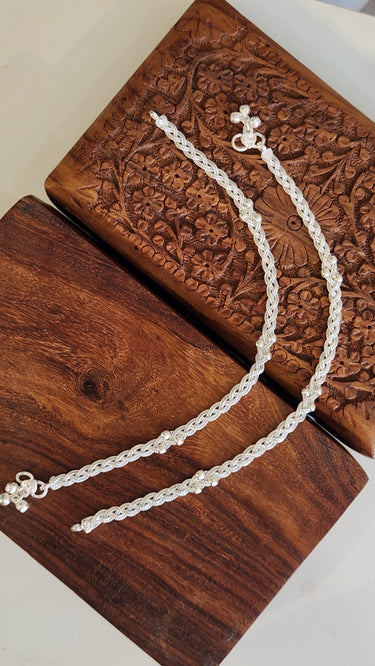 Pure Silver Anklet Velora