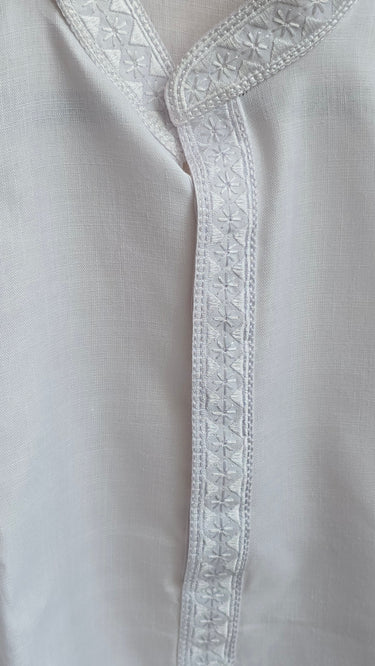 Mens Cotton Kurta in White