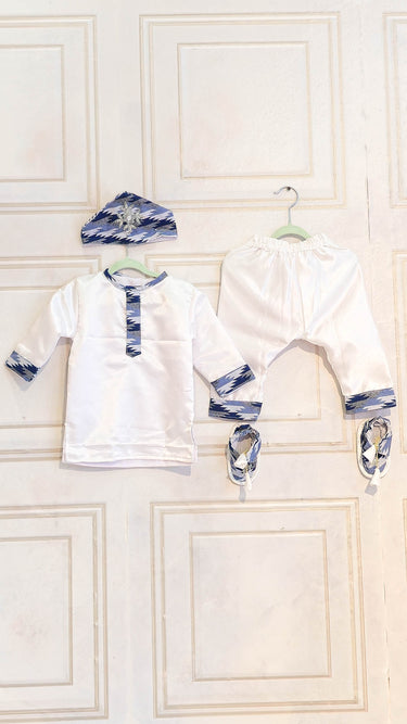 Baby Boy Dhaka Hand Embroidered with Topi and Jutti