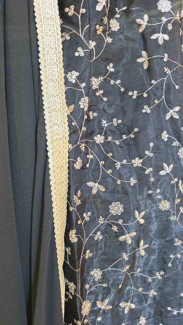 Black Fendi Sarara Suit with Zari Florals