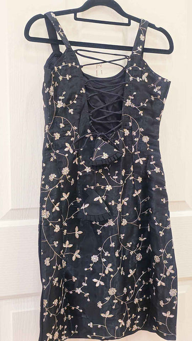 Black Fendi Sarara Suit with Zari Florals