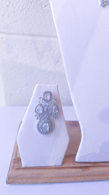 American Diamond Necklace with Earrings Raina
