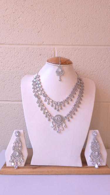 American Diamond Necklace with Earrings Urja