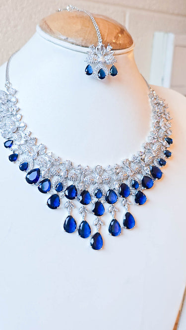 American Diamond Necklace with Earrings Rita
