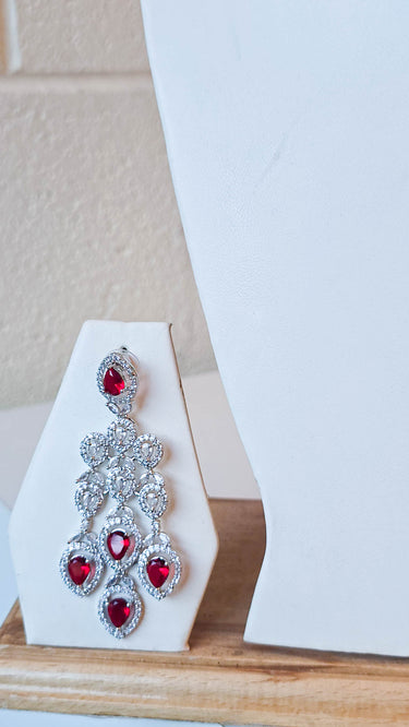 American Diamond Necklace with Earrings Tara