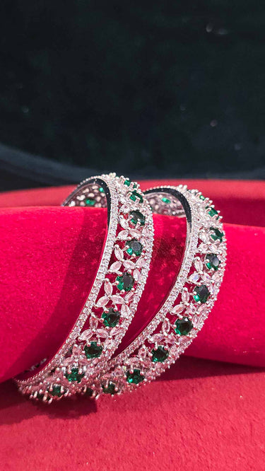 American Diamond Cubic Zirconia Bangles Swarna
