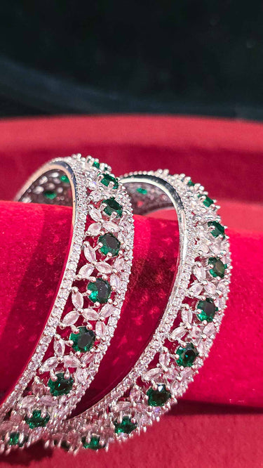 American Diamond Cubic Zirconia Bangles Swarna