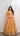 Yellow Position Print Lehenga with Peach Shawl