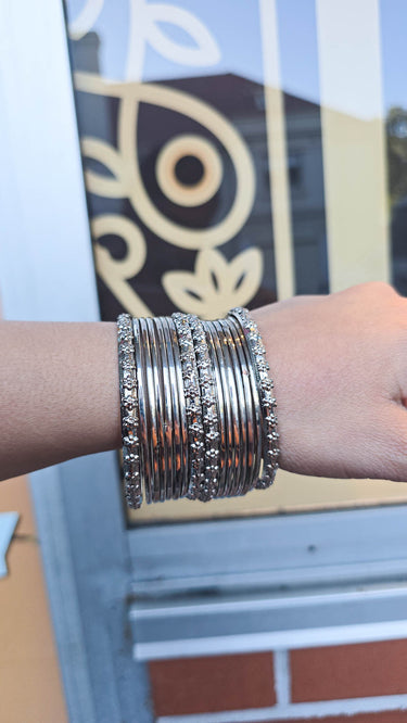 Oxidised Metal Bangles with Kada