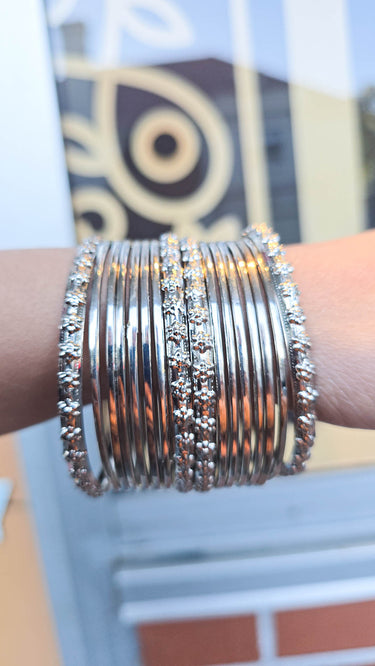 Oxidised Metal Bangles with Kada