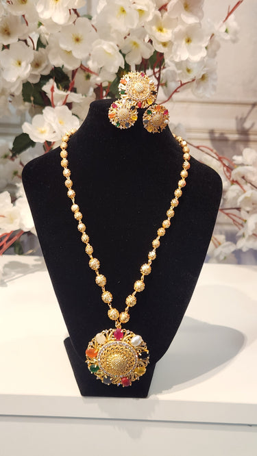 Multicolor Gold Imitation Necklace Set