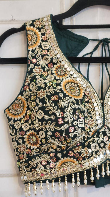 Sleeveless Position Print Multi Zariwork Signature Blouse