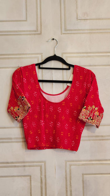 Bandhej Print Stretchable Blouse