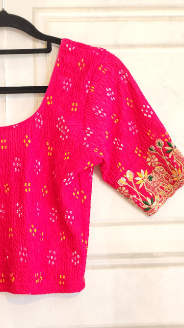 Bandhej Print Stretchable Blouse