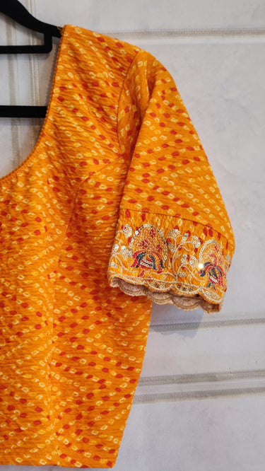 Bandhej Chunari Print Stretchable Blouse