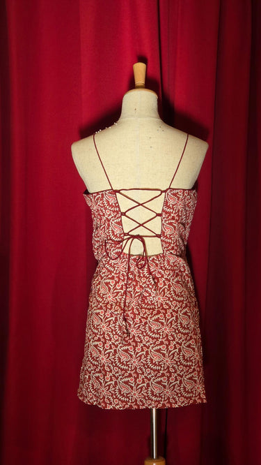 Maroon Paisley Cotton short kurti