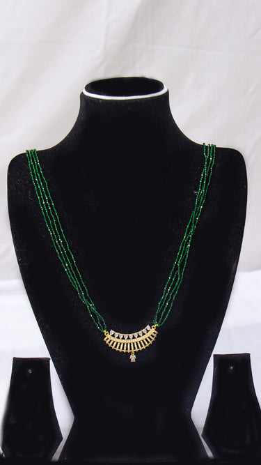 Gold Plated Diamond Hydro Crystal Mangalsutra