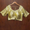 Half Sleeve Golden Linning Boutique Blouse - House of Nepal