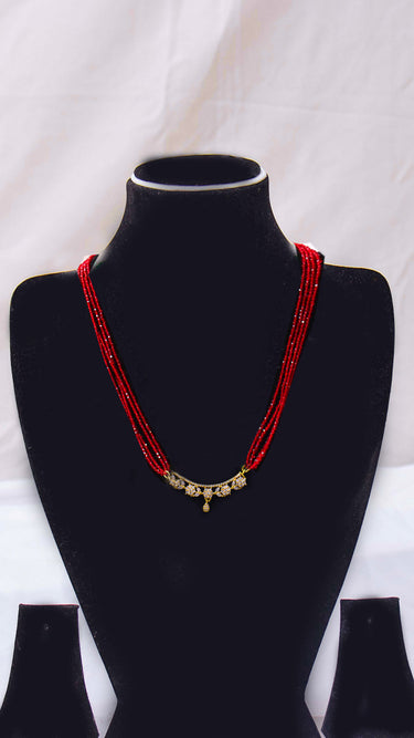 Gold Plated Diamond Hydro Crystal Mangalsutra