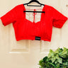 Half Sleeve Red Boutique Blouse Scarlet - House of Nepal