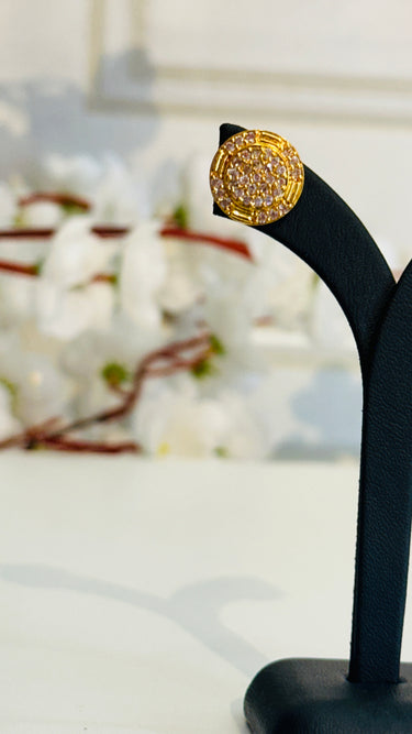 Gold Imitation Stud Earring Rose
