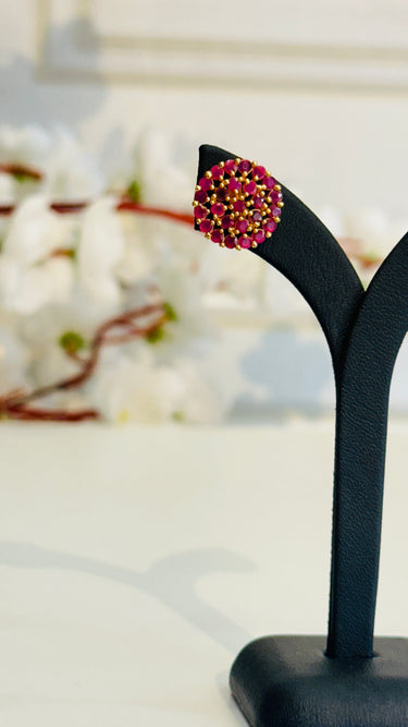 Gold Imitation Stud Earring Tulip