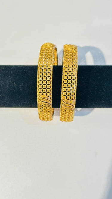 Gold Imitation Bangles Peony