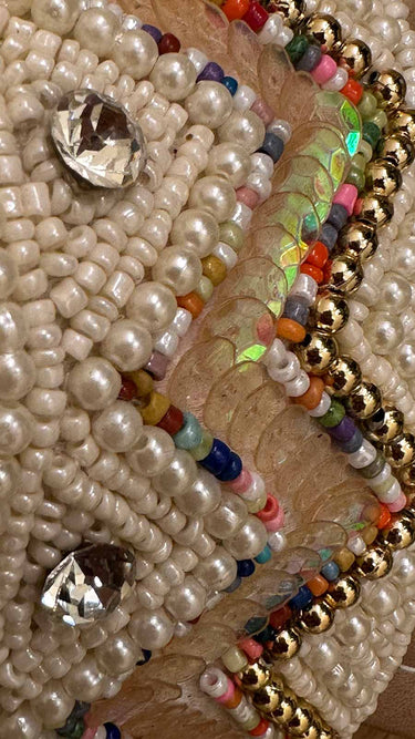 WAVE PEARL EMBROIDERED JUTTI - House of Nepal