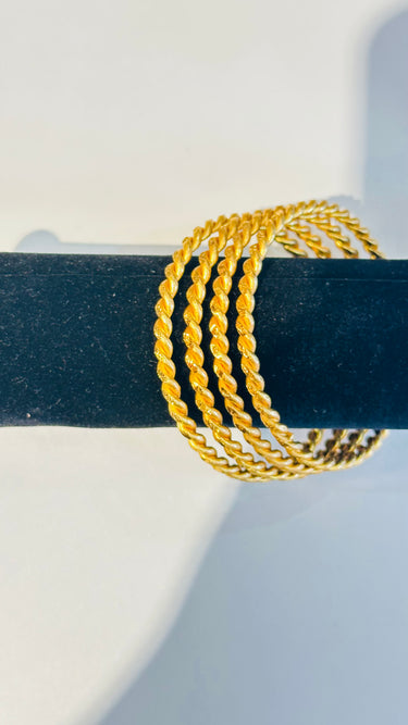 Gold Imitation Bangles Hyacinth
