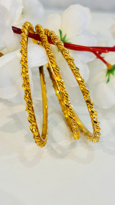Gold Imitation Bangle Set Coil