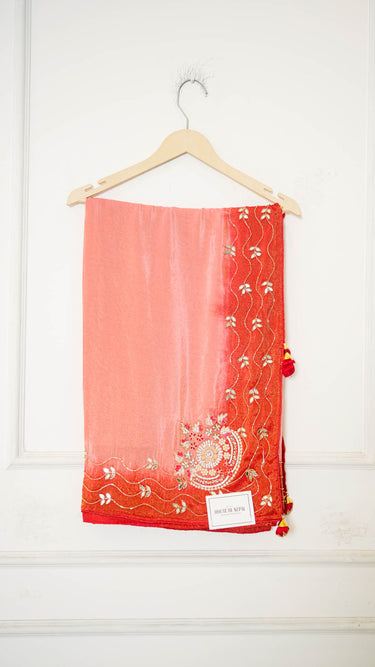 Contrast Dola Silk Handwork Saree