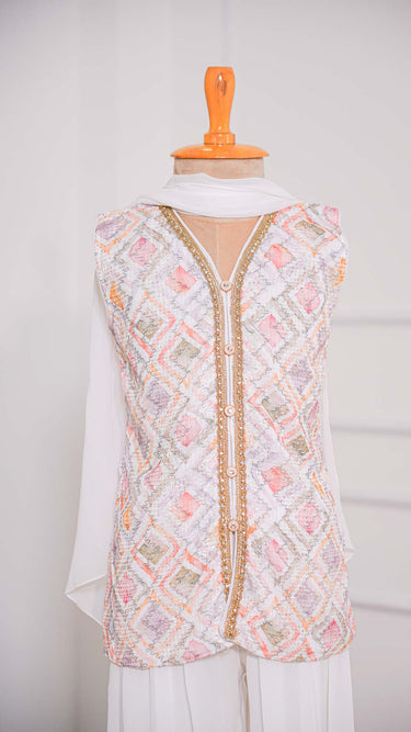 Georgette Kurta Salwar Suit in White