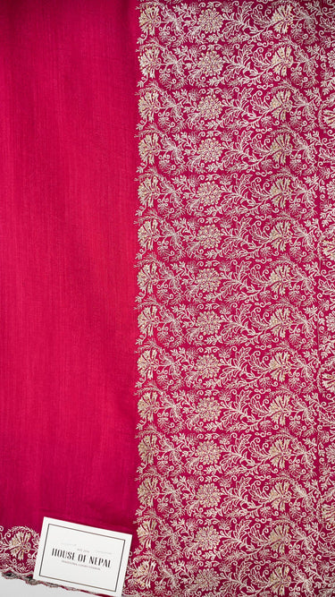 Vichitra Silk Saree with Pallu Border Saree