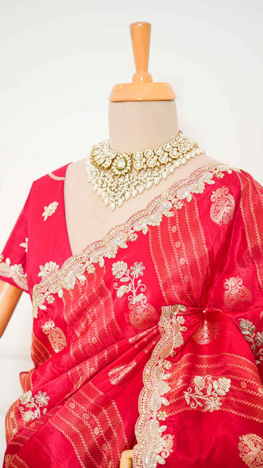 Dola Silk Zari Jaal Saree