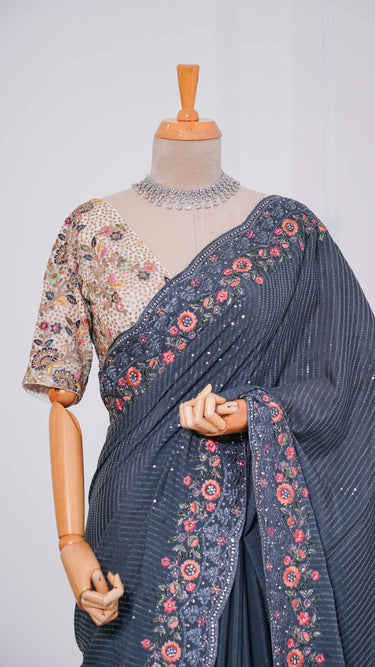 Sequinwork Crepe Saree