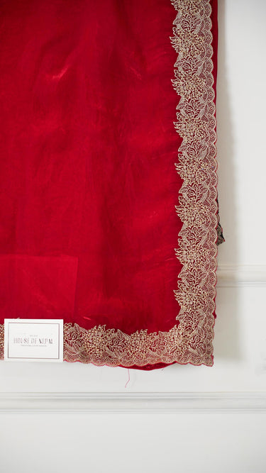 Fendi Silk Saree with Zari Border