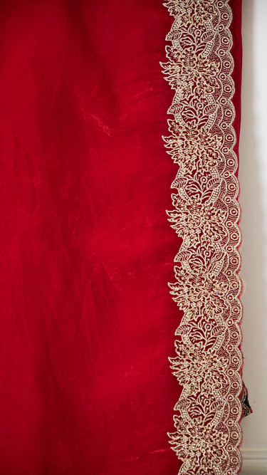 Fendi Silk Saree with Zari Border