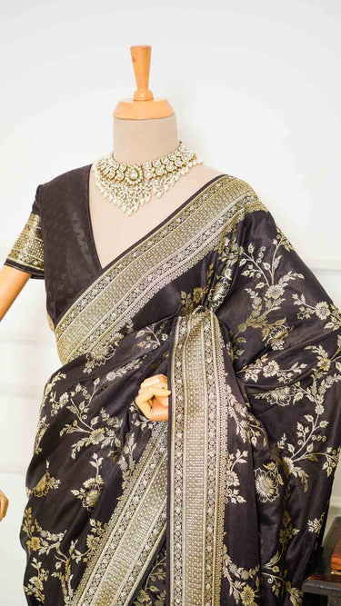 Silk Saree with Hand Embroidered Border