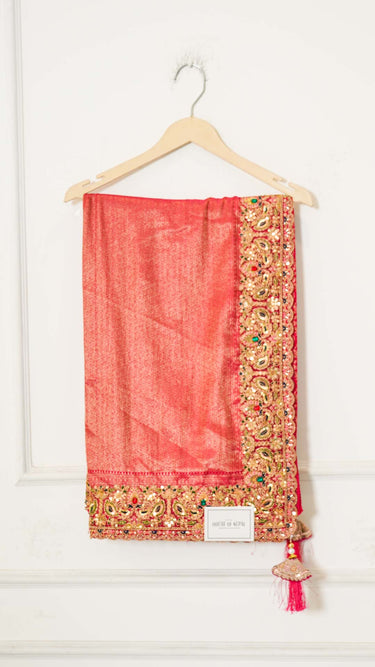 Kanjivaram Saree with Hand Embroidered Border